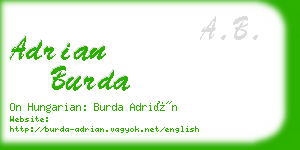 adrian burda business card